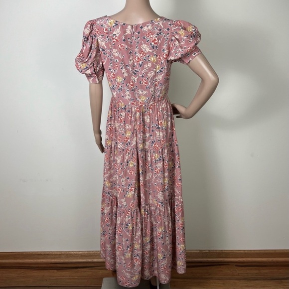 NEW YUMI KIM PINK FLORAL PRINT MIDI DRESS - Picture 8 of 9
